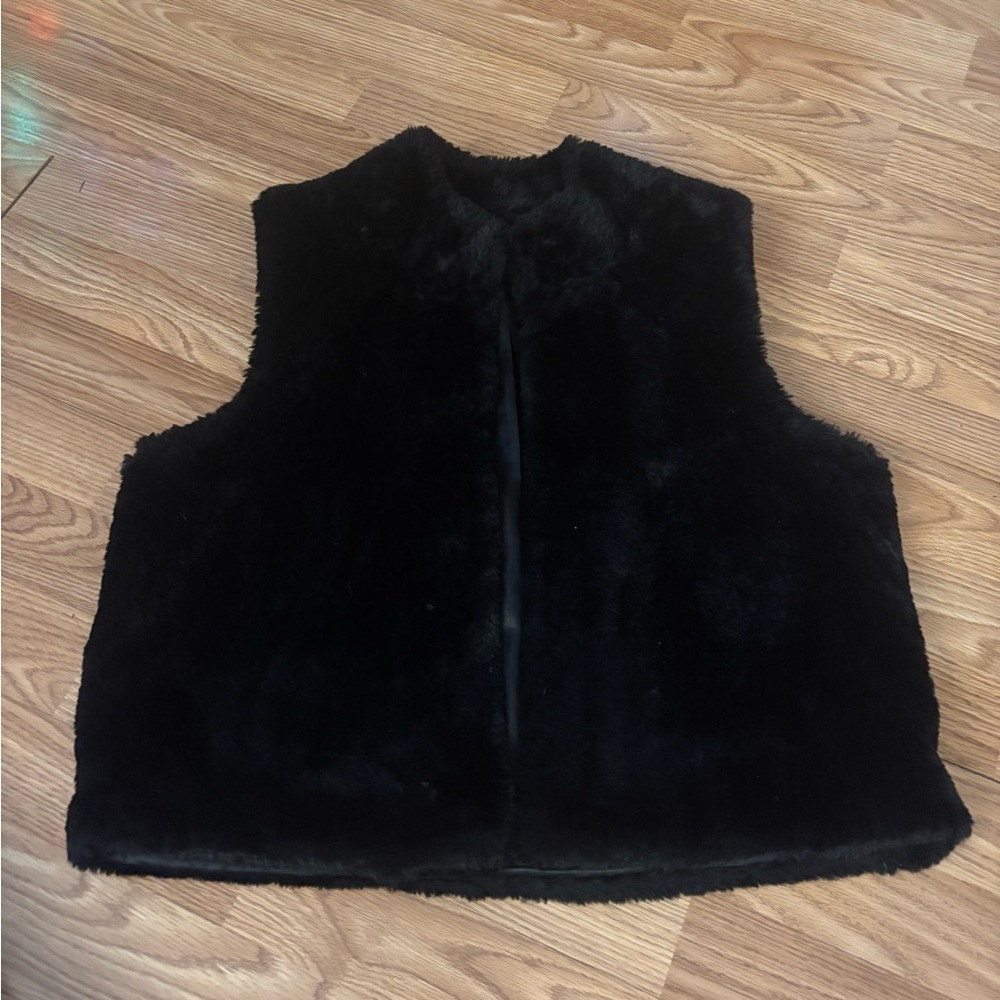 Talbots Faux Fur Vest Size S/M